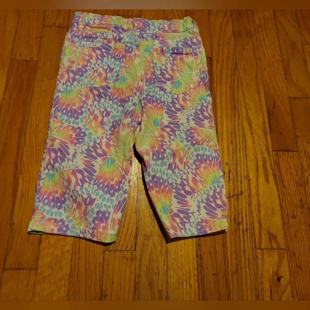 The Children's Place Skimmer Shorts Lavender Swirl Floral Rainbow Pastel Size 14
